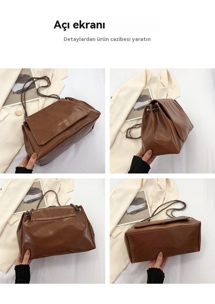 Yeni Kadın Moda Retro Tek Omuz Eğik Rahat Doku Küçük Kare Çanta (Yurt Dışından) fiyatları