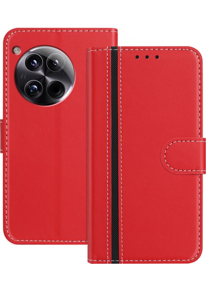 Oneplus 12 5g Telefon Kılıfı Manyetik Tokalı Cüzdan Standı Deri Kapak (Yurt Dışından)