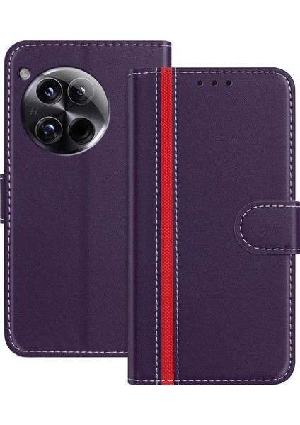 Oneplus 12 5g Telefon Kılıfı Manyetik Tokalı Cüzdan Standı Deri Kapak (Yurt Dışından)