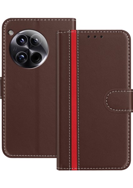 Oneplus 12 5g Telefon Kılıfı Manyetik Tokalı Cüzdan Standı Deri Kapak (Yurt Dışından)