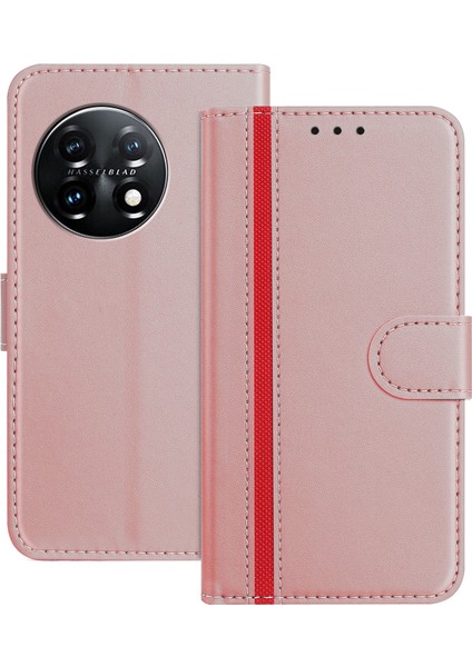 Oneplus 11 5g Telefon Kılıfı Manyetik Tokalı Cüzdan Standı Deri Kapak (Yurt Dışından)