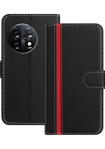 Oneplus 11 5g Telefon Kılıfı Manyetik Tokalı Cüzdan Standı Deri Kapak (Yurt Dışından)