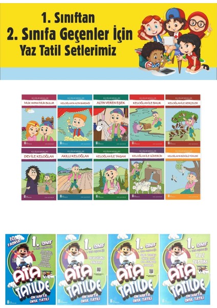 1.sınıftan 2.sınıfa Geçenler Için Ata Tatilde +10 Lu Hikaye Seti 6