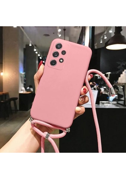 Xiaomi Redmi Note Pro 12 5g ile Uyumlu Ipli Boyun Askılı Silikon Kılıf Kadife Yüzeyli Epiphany Kılıf