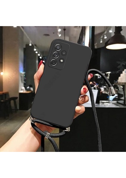 Xiaomi Redmi Note Pro 12 5g ile Uyumlu Ipli Boyun Askılı Silikon Kılıf Kadife Yüzeyli Epiphany Kılıf