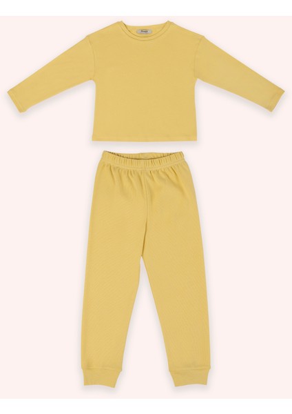 Kız Çocuk Sarı Pijama Takımı
