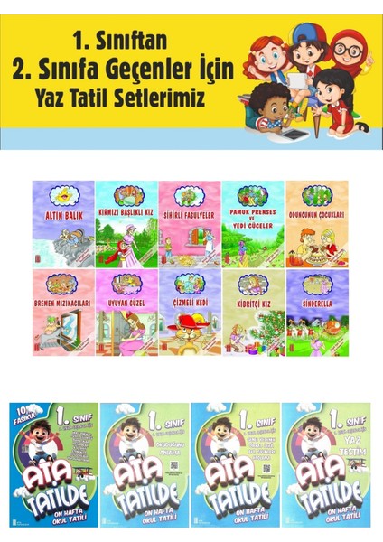 1.sınıftan 2.sınıfa Geçenler Için Ata Tatilde +10 Lu Hikaye Seti 8