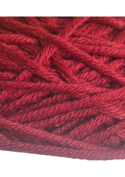 Koyu Fuşya, Bükümlü Bambu-Koton El Örgü İpi (200 Gr.)