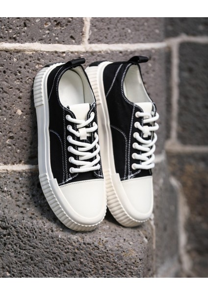 Black Bedali 0373 Keten Erkek Sneaker Ayakkabı