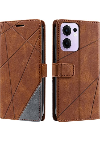 Oppo RENO13 F Pu Deri Ekleme Cüzdan Telefon Kapağı (Yurt Dışından)