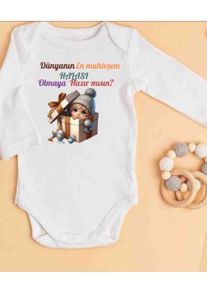 Isimli Özel Baskı Hediyelik Zıbın Hala Yeğen