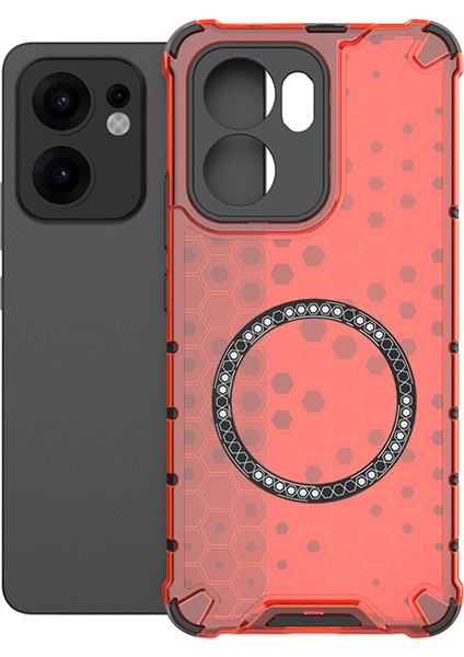 Oppo RENO13 F Petek Tasarımı Tpu + Magsafe ile Uyumlu Pc Telefon Kapağı (Yurt Dışından)