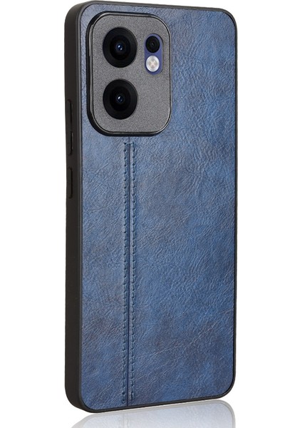 Oppo RENO13 F Sığır Derisi Doku Deri + Tpu + Pc Telefon Kapağı (Yurt Dışından)