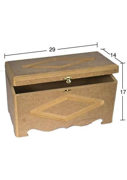 Baklava Dilimli Ahşap Kutu 29X14 KU291