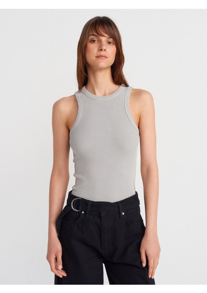 20652 Fitilli Kolsuz Top-Açık Gri