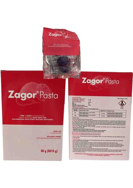 Zagor Pasta Etkili Fare Ilacı 80G (8X10G)