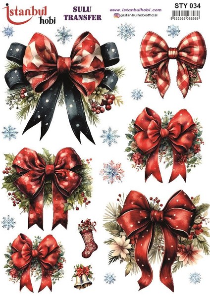 Yılbaşı Sulu Transfer 25X35CM STY034