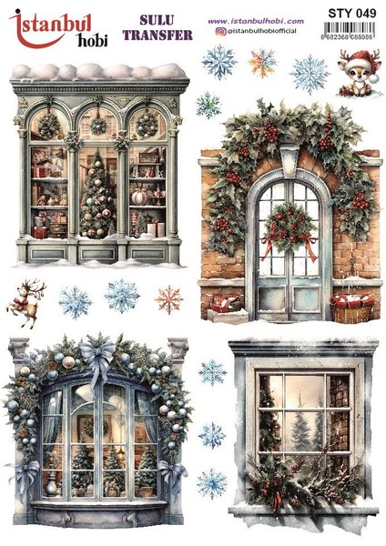 Yılbaşı Sulu Transfer 25X35CM STY049