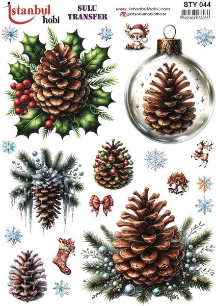 Yılbaşı Sulu Transfer 25X35CM STY044