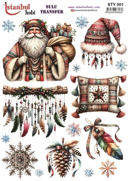 Yılbaşı Sulu Transfer 25X35CM STY001