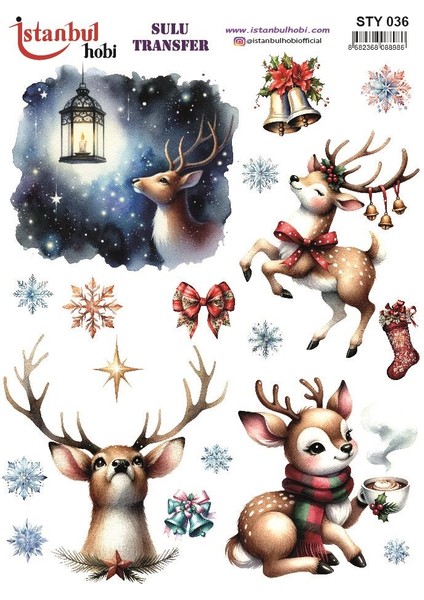 Yılbaşı Sulu Transfer 25X35CM STY036