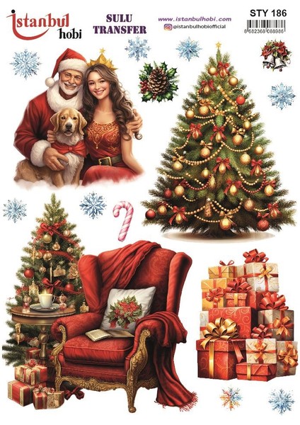 Yılbaşı Sulu Transfer 25X35CM STY186