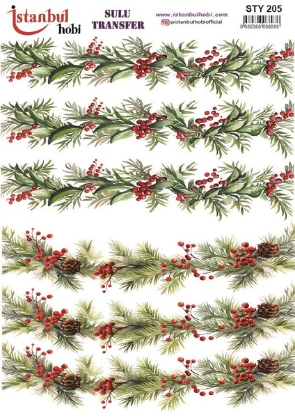 Yılbaşı Sulu Transfer 25X35CM STY205