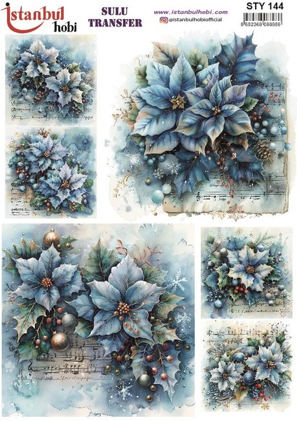 Yılbaşı Sulu Transfer 25X35CM STY144
