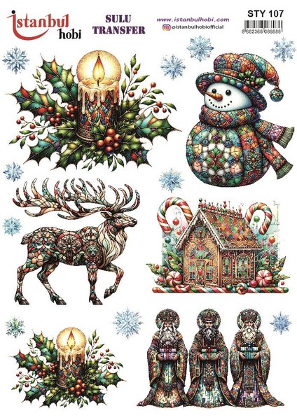 Yılbaşı Sulu Transfer 25X35CM STY107