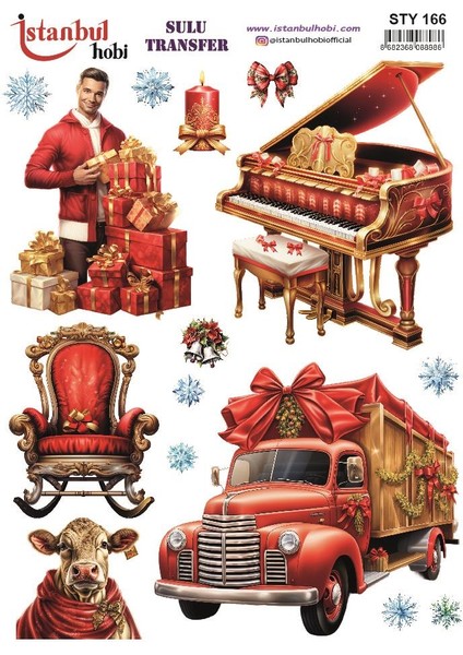 Yılbaşı Sulu Transfer 25X35CM STY166