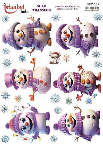 Yılbaşı Sulu Transfer 25X35CM STY157