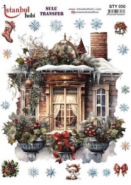 Yılbaşı Sulu Transfer 25X35CM STY050