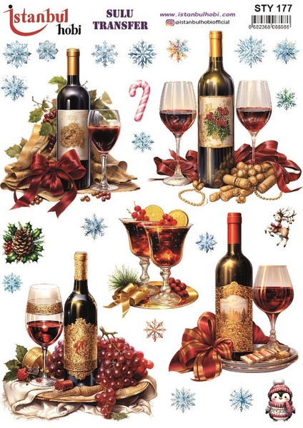 Yılbaşı Sulu Transfer 25X35CM STY177