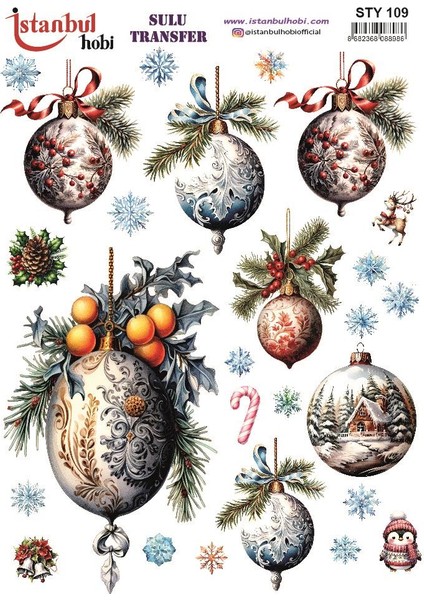 Yılbaşı Sulu Transfer 25X35CM STY109