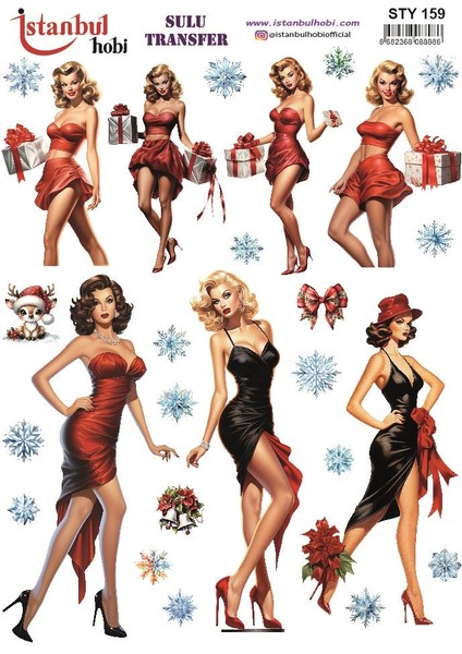 Yılbaşı Sulu Transfer 25X35CM STY159