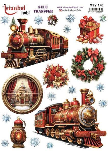 Yılbaşı Sulu Transfer 25X35CM STY170