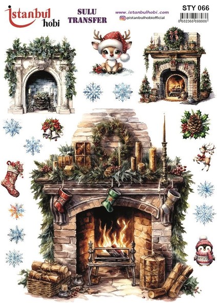 Yılbaşı Sulu Transfer 25X35CM STY066