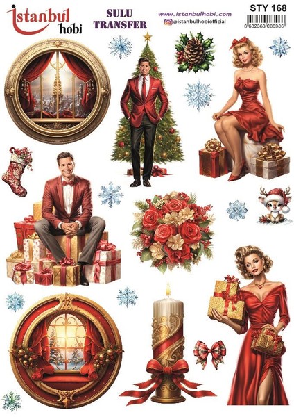 Yılbaşı Sulu Transfer 25X35CM STY168