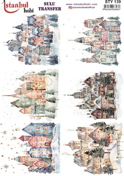 Yılbaşı Sulu Transfer 25X35CM STY139