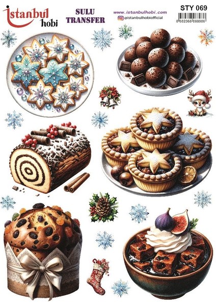 Yılbaşı Sulu Transfer 25X35CM STY069