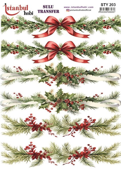 Yılbaşı Sulu Transfer 25X35CM STY203
