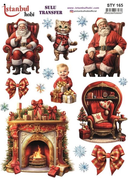 Yılbaşı Sulu Transfer 25X35CM STY165