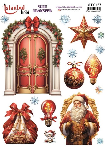 Yılbaşı Sulu Transfer 25X35CM STY167