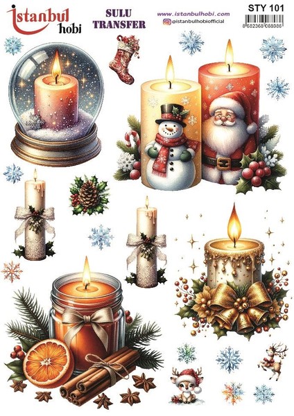 Yılbaşı Sulu Transfer 25X35CM STY101