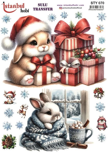 Yılbaşı Sulu Transfer 25X35CM STY070