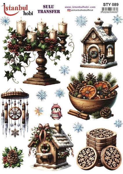 Yılbaşı Sulu Transfer 25X35CM STY089