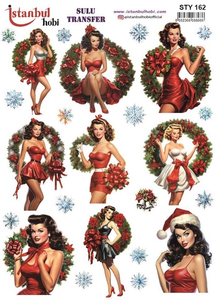 Yılbaşı Sulu Transfer 25X35CM STY162