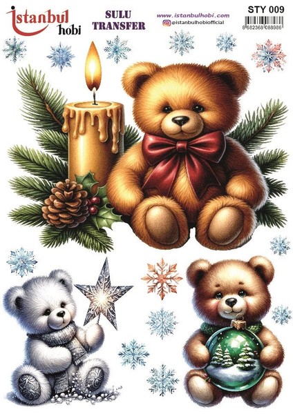 Yılbaşı Sulu Transfer 25X35CM STY009