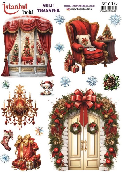 Yılbaşı Sulu Transfer 25X35CM STY173