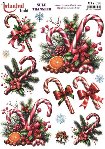 Yılbaşı Sulu Transfer 25X35CM STY096